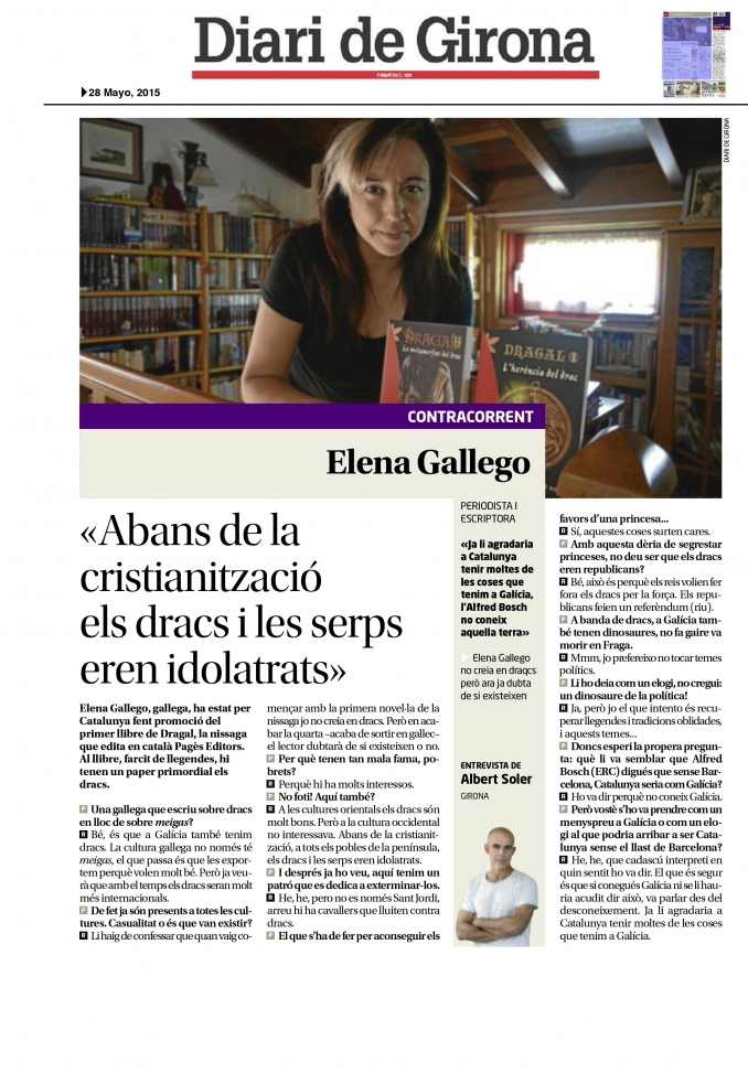 Dragal, contraportada del Diario de Girona - Dragal, el último dragón